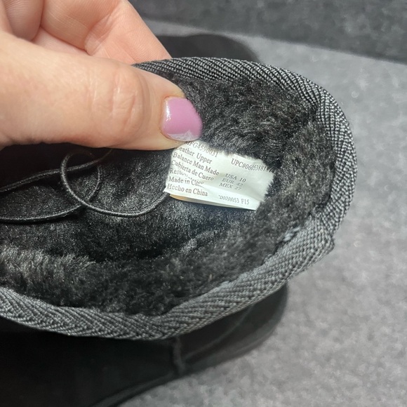 NWT genuine leather faded glory black boots size 10 - Picture 7 of 7